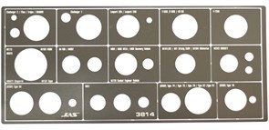 3814  инструменты для работы с краской  Трафарет для окраски катков гусеничной техники.