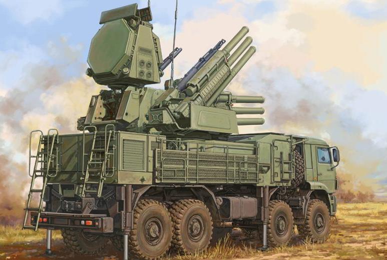 01061  техника и вооружение  ЗРК  Russian 72V6E4 Combat Unit of 96K6 Pantsir-S1 ADMGS  (1:35)