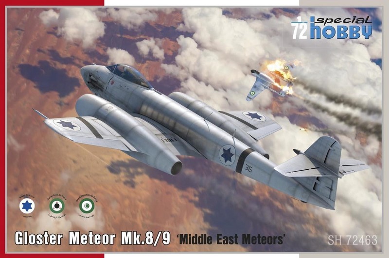 SH72463  авиация  Gloster Meteor Mk.8/9 "Middle East Meteors"  (1:72)