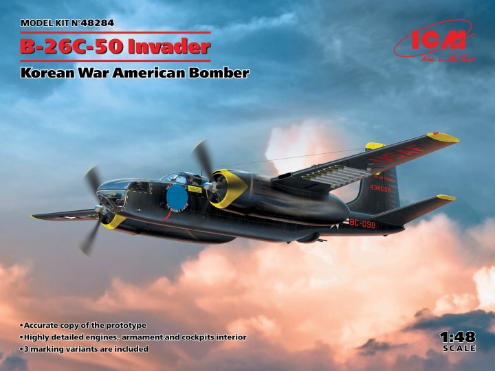 48284  авиация  Douglas B-26С-50 Invader Korean War American Bomber  (1:48)