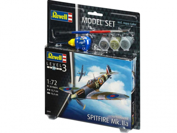 63953  авиация  Spitfire Mk.Iia MODEL SET (1:72)