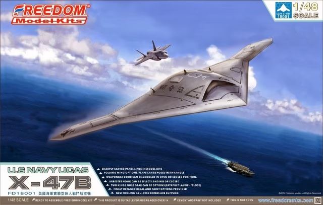 18001  авиация  U.S Navy UCAS X-47B  (1:48)