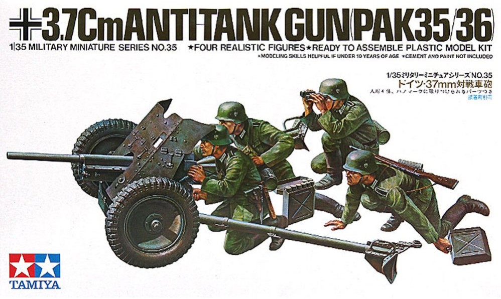 35035  техника и вооружение  3.7cm Anti-Tank Gun (PaK 35/36)  (1:35)