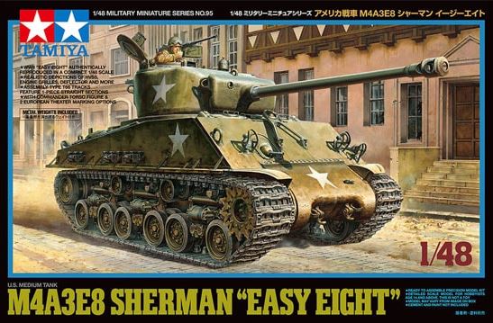 32595  техника и вооружение  U.S. Medium Tank M4A3E8 Sherman "Easy Eight"  (1:48)