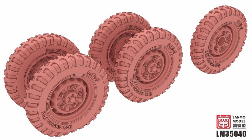 LM-35040  дополнения из смолы  BA64  GRAVITY  TIRES  KIT  TYPE  B  (1:35)