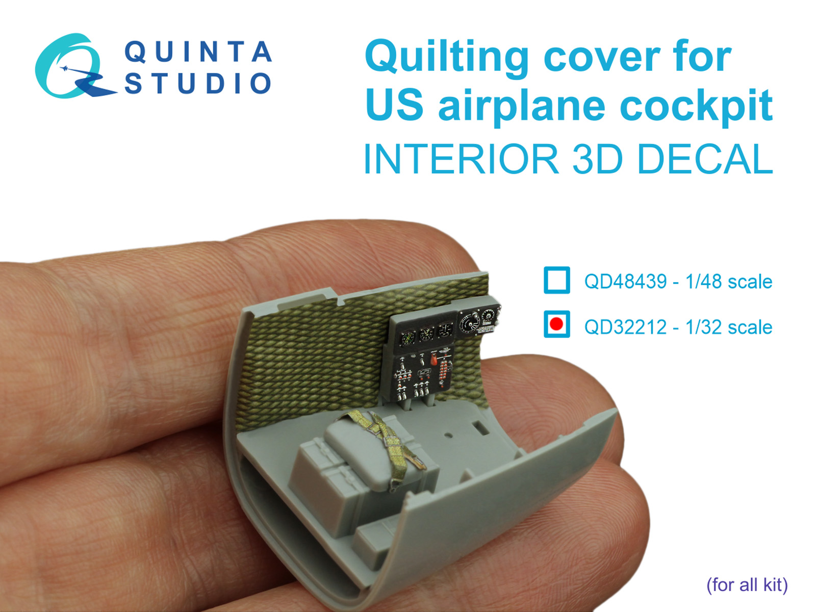 QD32212  декали  Стеганая обивка для кабин самолетов США (для всех моделей)  (1:32)