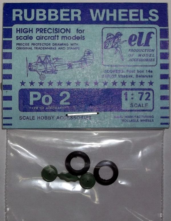 7201  дополнения из пластика  Rubber Wheels. Po-2.  (1:72)