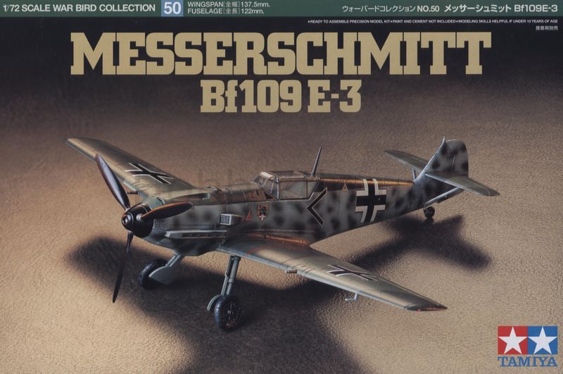 60750  авиация  Мессершмитт Bf 109E-3 (1:72)