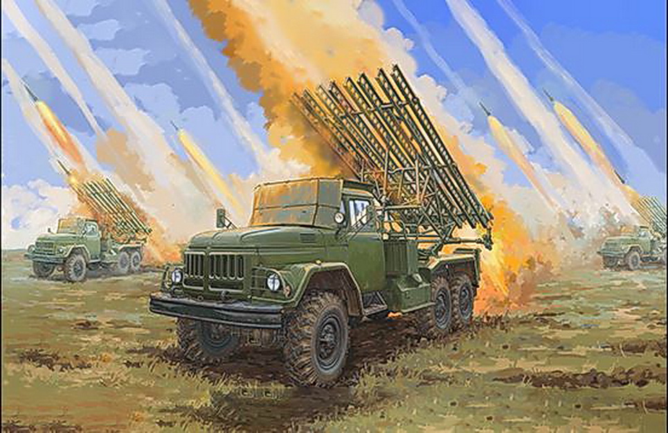 01062  техника и вооружение  Soviet 2B7R Multiple Rocket Launcher BM-13 NMM  (1:35)