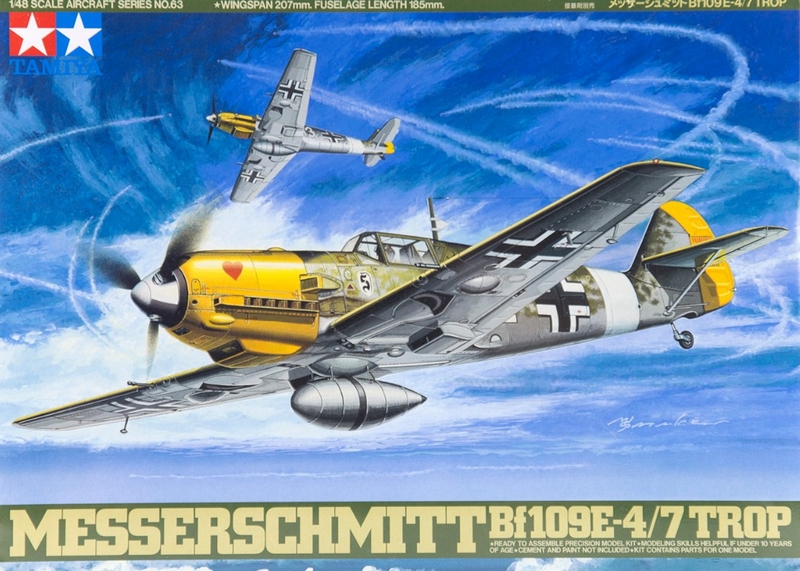 61063  авиация  Me Bf.109E-4/7trop (1:48)