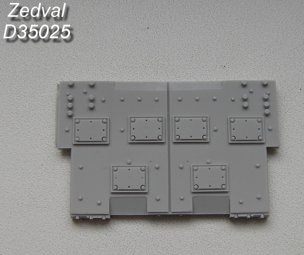 D35025  дополнения из смолы  Блок встроенной  ДЗ ВЛД «Контакт-V»  (1:35)