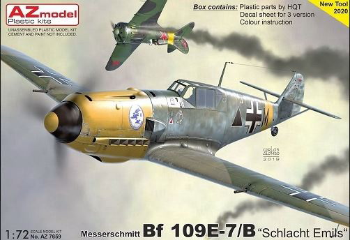 AZ7659  авиация  Bf-109E-7 "Schlacht Emils"  (1:72)
