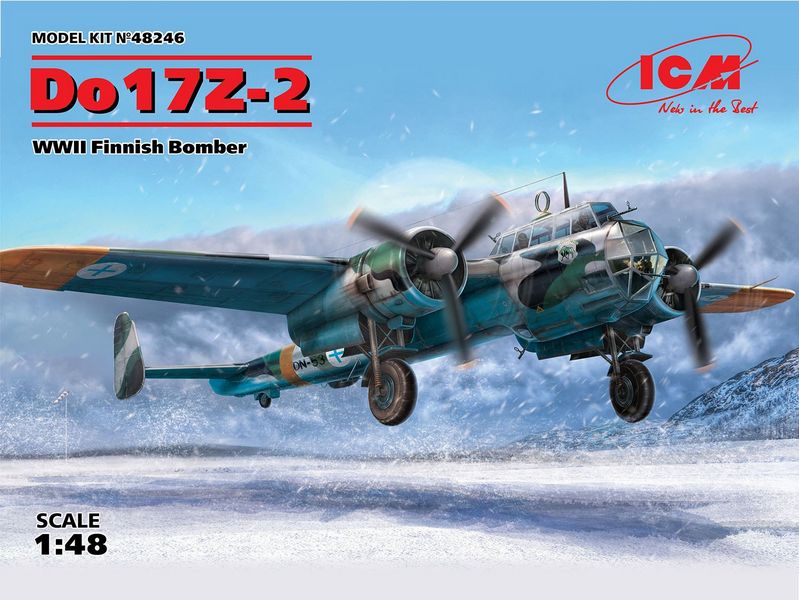 48246  авиация  Do-17Z-2 WWII Finnish Bomber  (1:48)