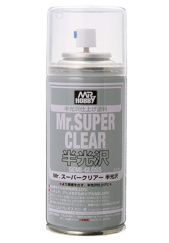 B-516  краска художественная т.м.MR.HOBBY  Mr.SUPER CLEAR SEMI-GLOSS 170мл