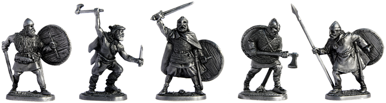 kit-40-3  миниатюра  набор из 5 солдатиков "Викинги"