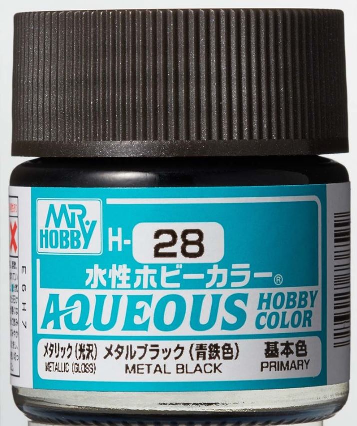H 28  краска 10мл  METAL BLACK