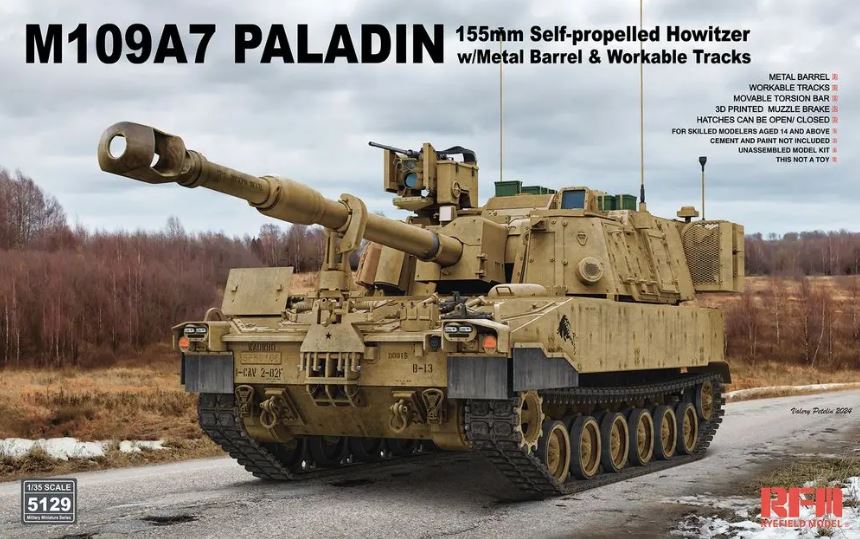 RM-5129  техника и вооружение  M109A7 Paladin Self-Propelled Howitzer  (1:35)