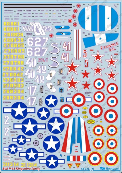 48046  декали  Bell P-63 Kingcobra  (1:48)
