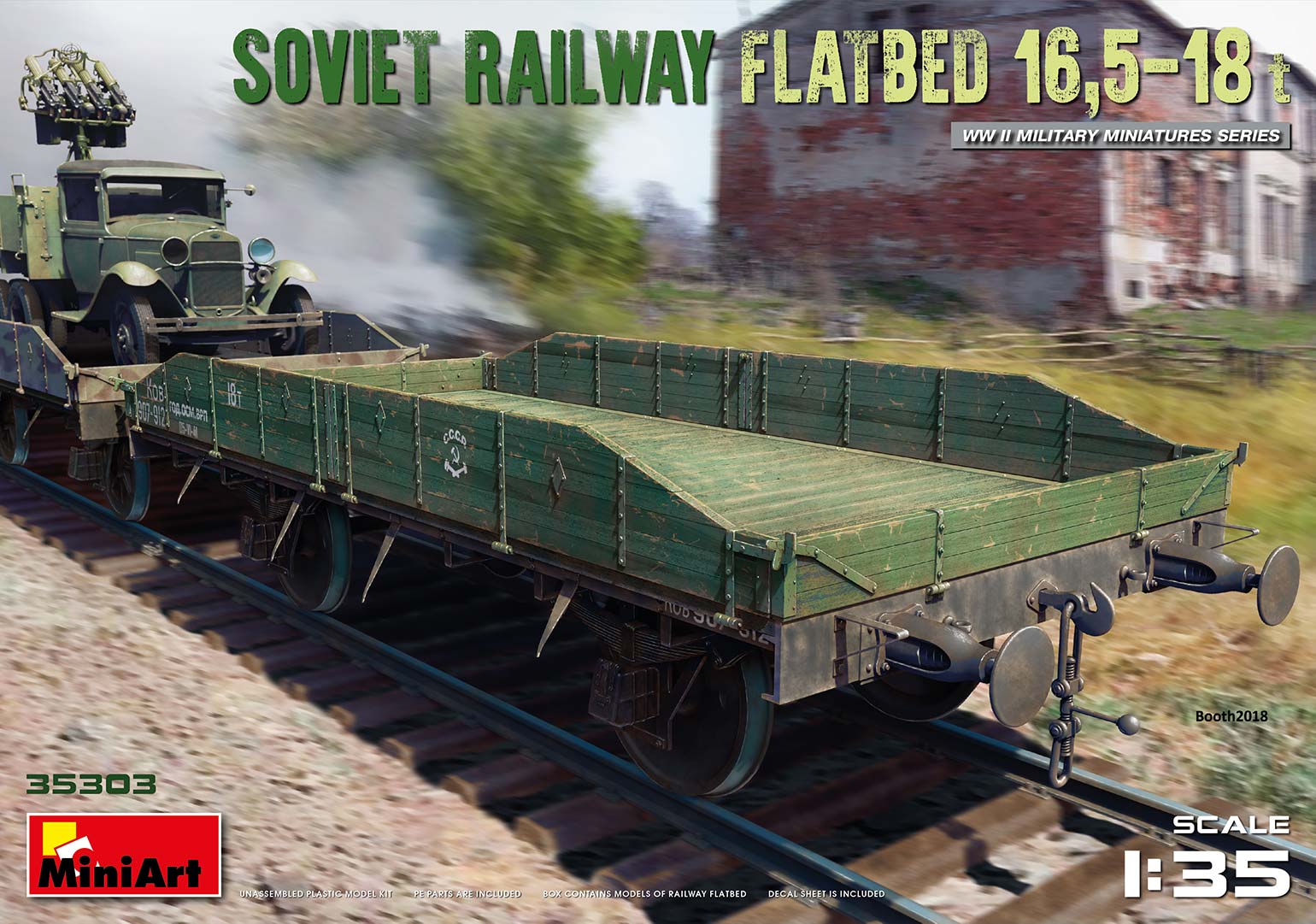 35303  техника и вооружение  Soviet Railway Flatbed 16,5-18t.  (1:35)