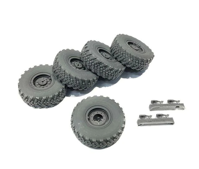 MC235014  дополнения из смолы  Колёса для К-4350 (Звезда), 4 колеса + запаска  (1:35)