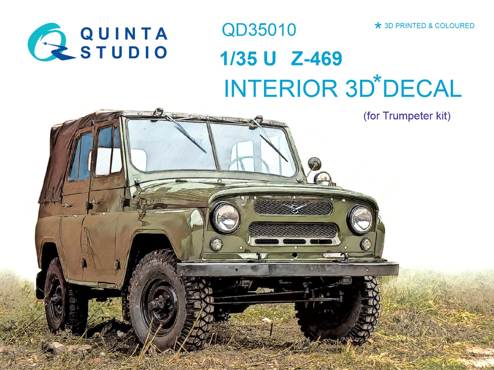 QD35010  декали  3D Декаль интерьера кабины для U@Z-469 (Trumpeter)  (1:35)