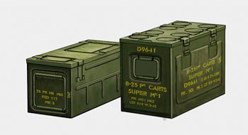 AB3512  дополнения из пластика  British Staghound APC - 25prd Ammo Box  (1:35)