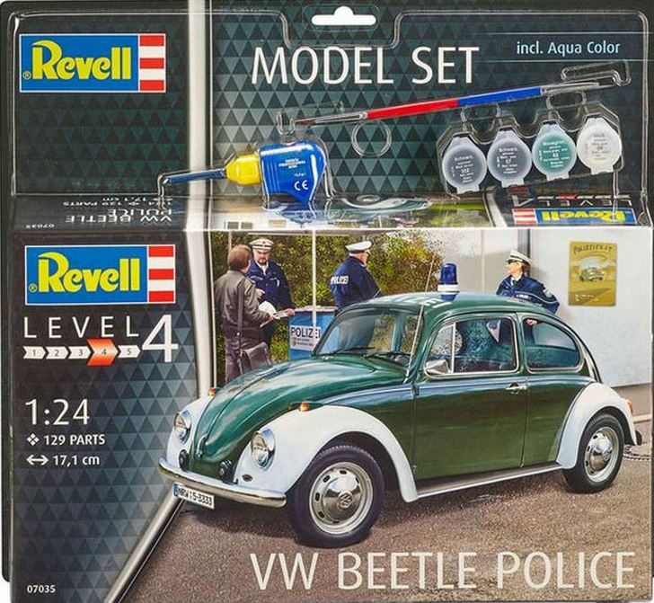 67035  автомобили и мотоциклы  VW Beetle Police (1:24)