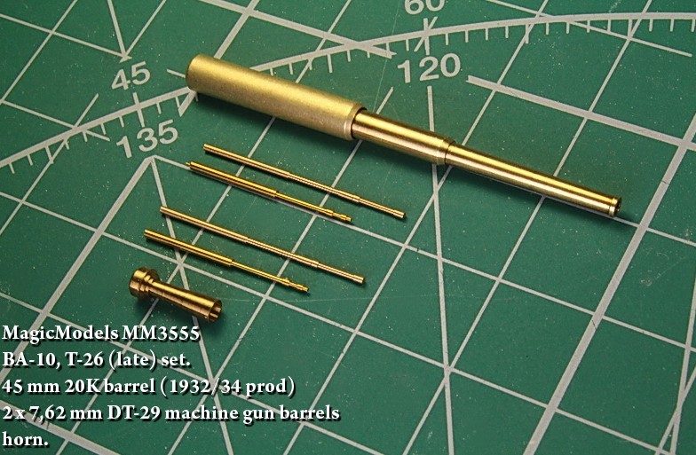 MM3555  стволы  металлические  BA-10, T-26 (late) set  (1:35)