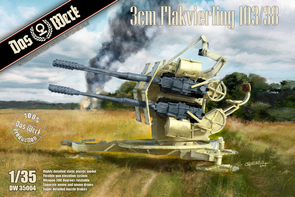 DW35004  техника и вооружение  3cm Flakvierling 103/38  (1:35)