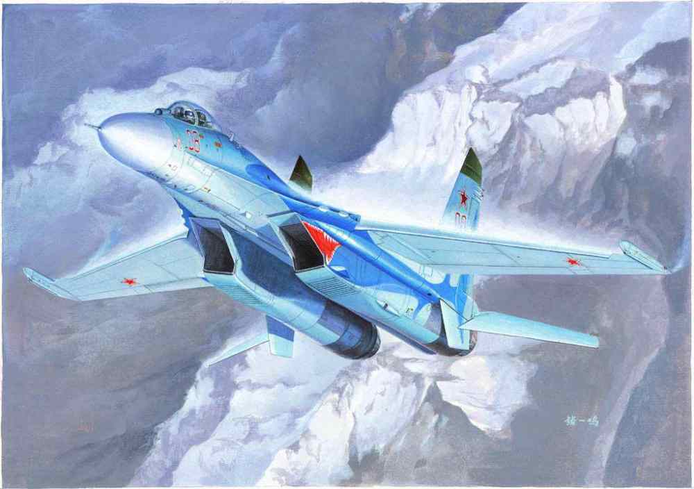 01660  авиация  Russian ОКБ Сухого-27 Flanker B Fighter  (1:72)
