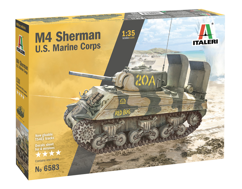 6583  техника и вооружение  M4A2 Sherman US Marines Corps  (1:35)