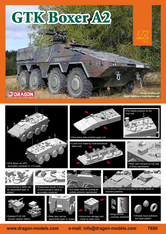 7680  техника и вооружение  GTK Boxer A2  (1:72)