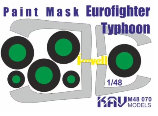 KAV M48 070  инструменты для работы с краской  Маска на Eurofighter Typhoon (Revell)  (1:48)