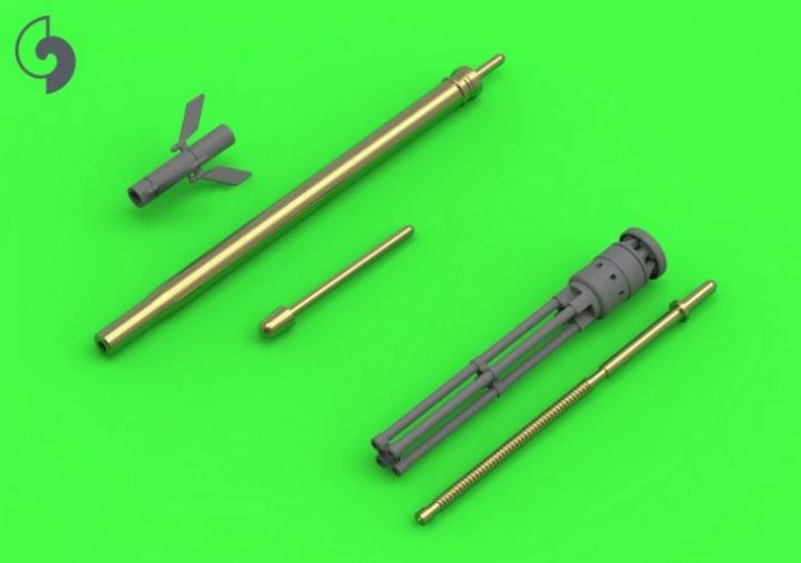 AM-48-126  металлические стволы  M&-24 Hind (D/E) - JakB-12.7 machine gun and DUAS probe  (1:48)