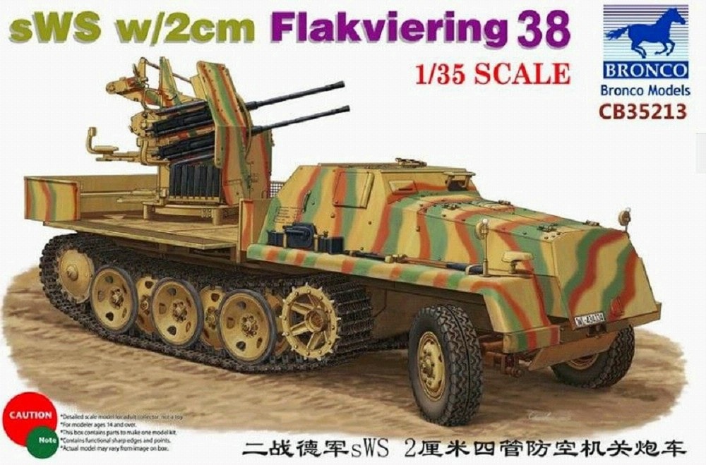 CB35213  техника и вооружение  sWS w/2 cm Flakvierling 38  (1:35)