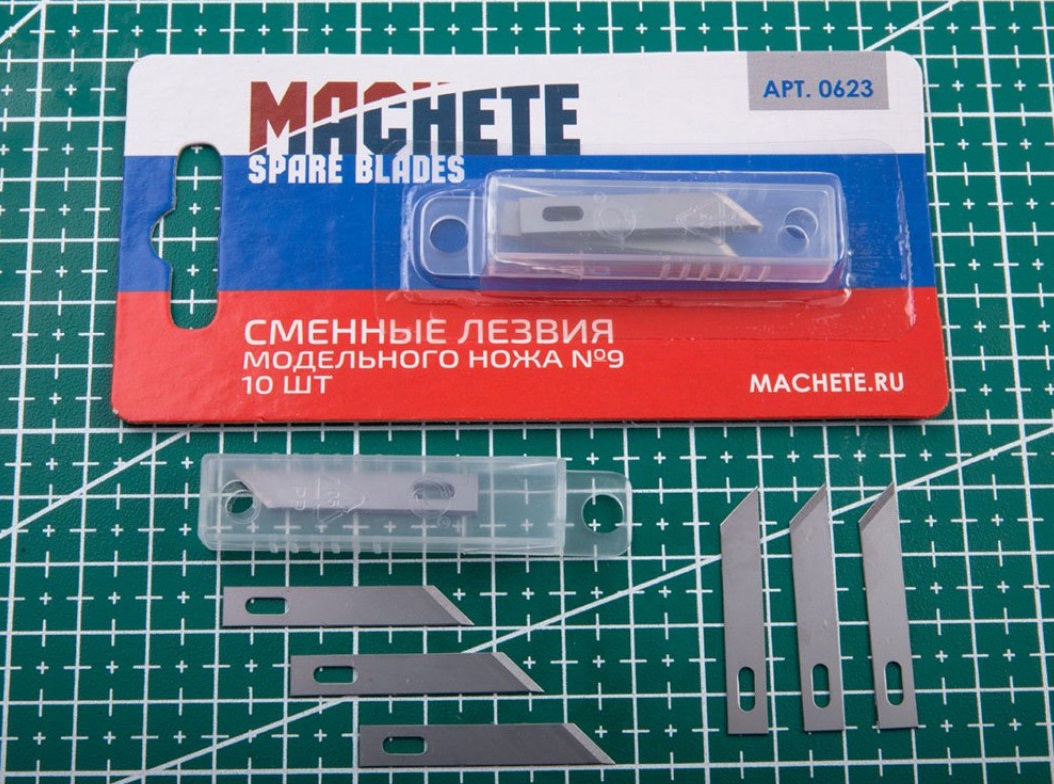 0623  ручной инструмент  Сменное лезвие модельного ножа №9 10 шт