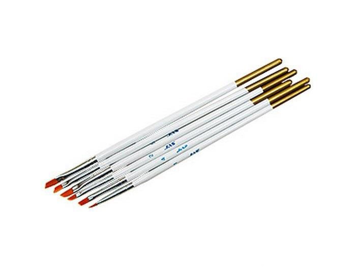 3694  кисти  Набор кистей из синтетического волоса ретушные 6 шт. №1, 2, 3, 4, 5, 6.