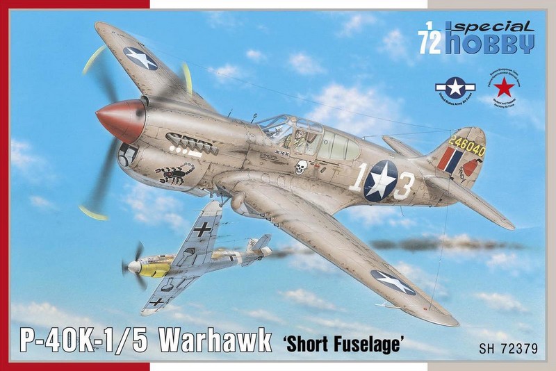 SH72379  авиация  P-40K-1/5 Warhawk "Short Fuselage"  (1:72)