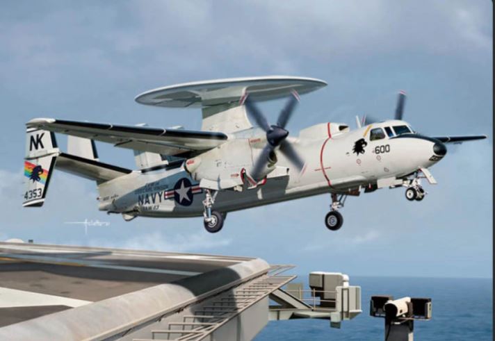 12623  авиация  U.S. Navy E-2C WAV-113 Black Eagles  (1:144)