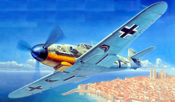 02292  авиация  Messerschmitt Bf 109F-4  (1:32)