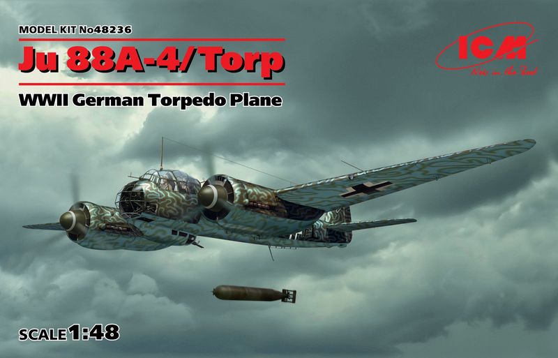 48236  авиация  Ju-88A-4/Torp, WWII German Torpedo Plane  (1:48)