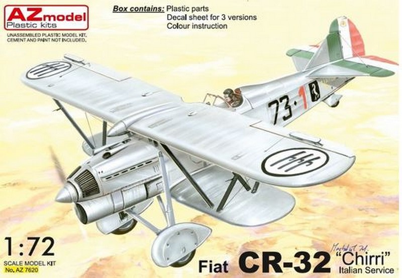 AZ7620  авиация  Fiat CR-32 Chirri "Italian service"  (1:72)