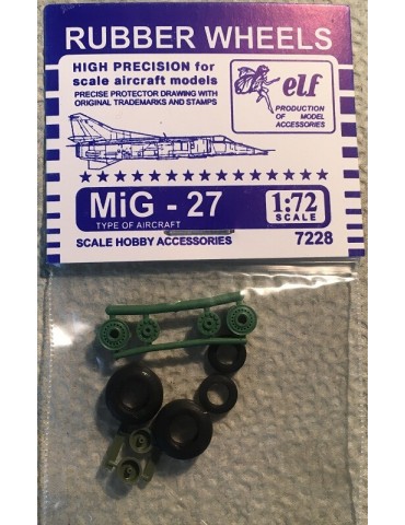 7228  дополнения из пластика  Rubber Wheels. ОКБ Микояна 27  (1:72)