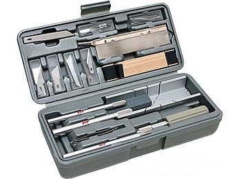 4025  ручной инструмент  Набор ножей с цанговым зажимом 30 предметов.