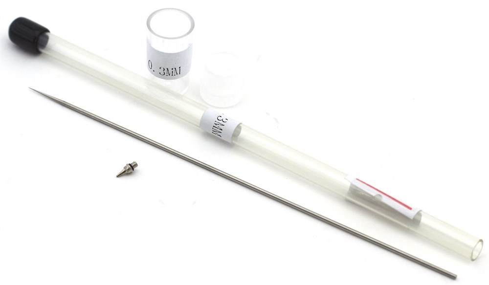 5552  аэрография  Сопло 0,3 мм распылительный комплект для резьбовых аэрографов