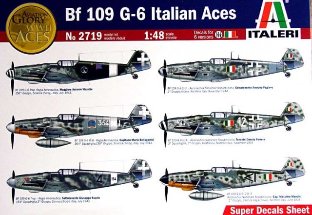 2719  авиация  BF-109G-6 ITALIAN ACES (1:48)