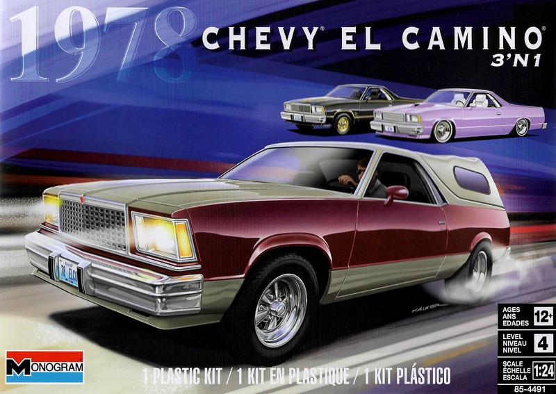 14491  автомобили и мотоциклы  Chevy El Camino 1978 3 in 1  (1:24)