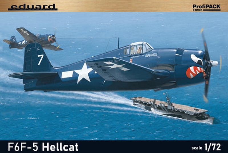 7077  авиация  Grumman F6F-5 Hellcat Profipack  (1:72)