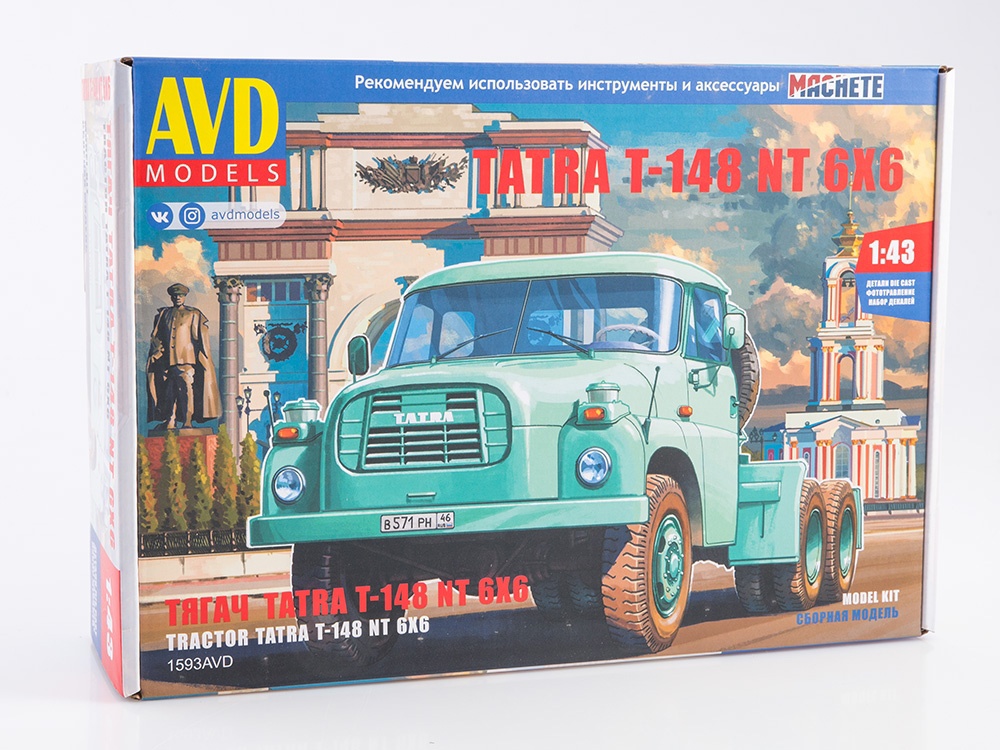 1593AVD  автомобили и мотоциклы  TATRA T-148 NT 6x6  (1:43)