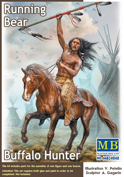 MB24048  фигуры  Buffalo Hunter. Running Bear  (1:24)